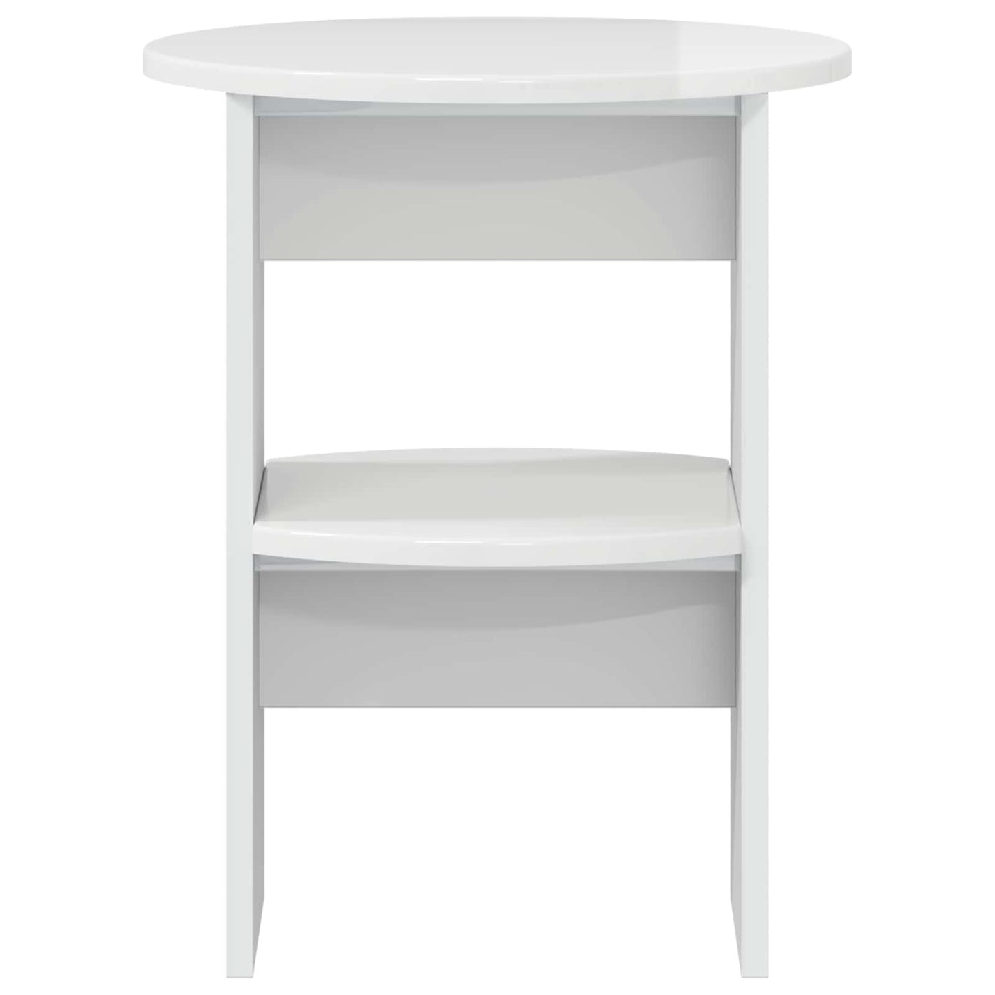 Seitenschrank 2 stk. Hochglanz Weiß Ø40 x 50 cm Holzwerkstoff