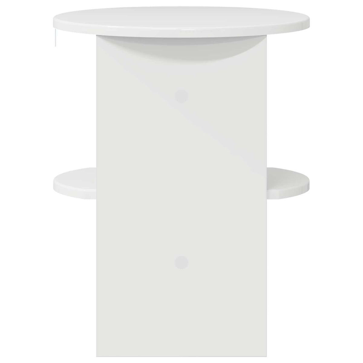 Seitenschrank 2 stk. Hochglanz Weiß Ø40 x 50 cm Holzwerkstoff