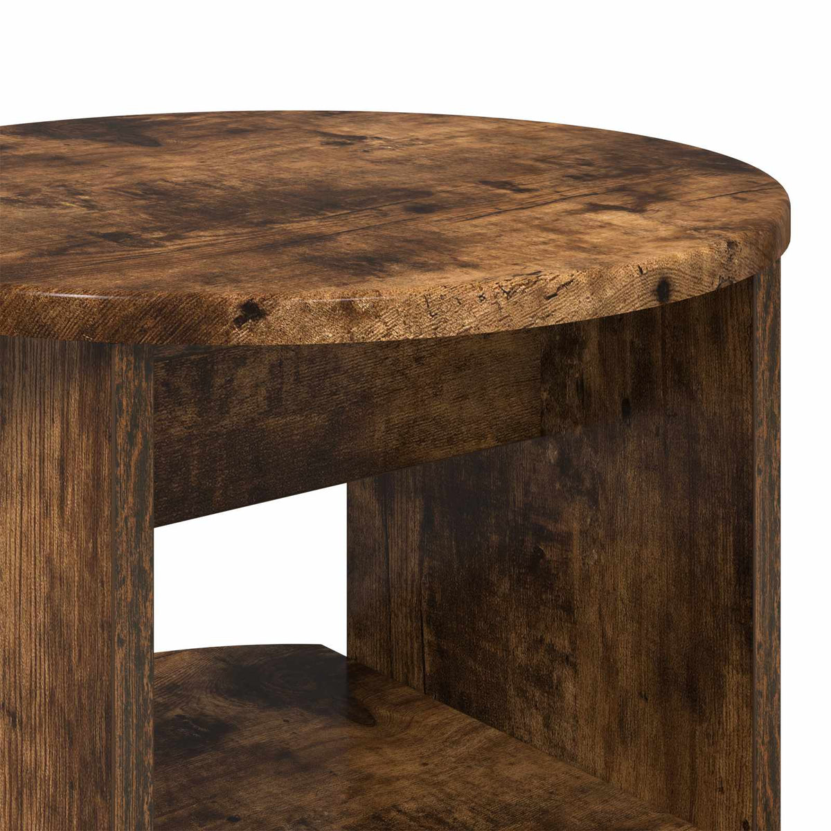 Seitenschrank 2 stk. Geräucherte Eiche Ø40 x 50 cm
