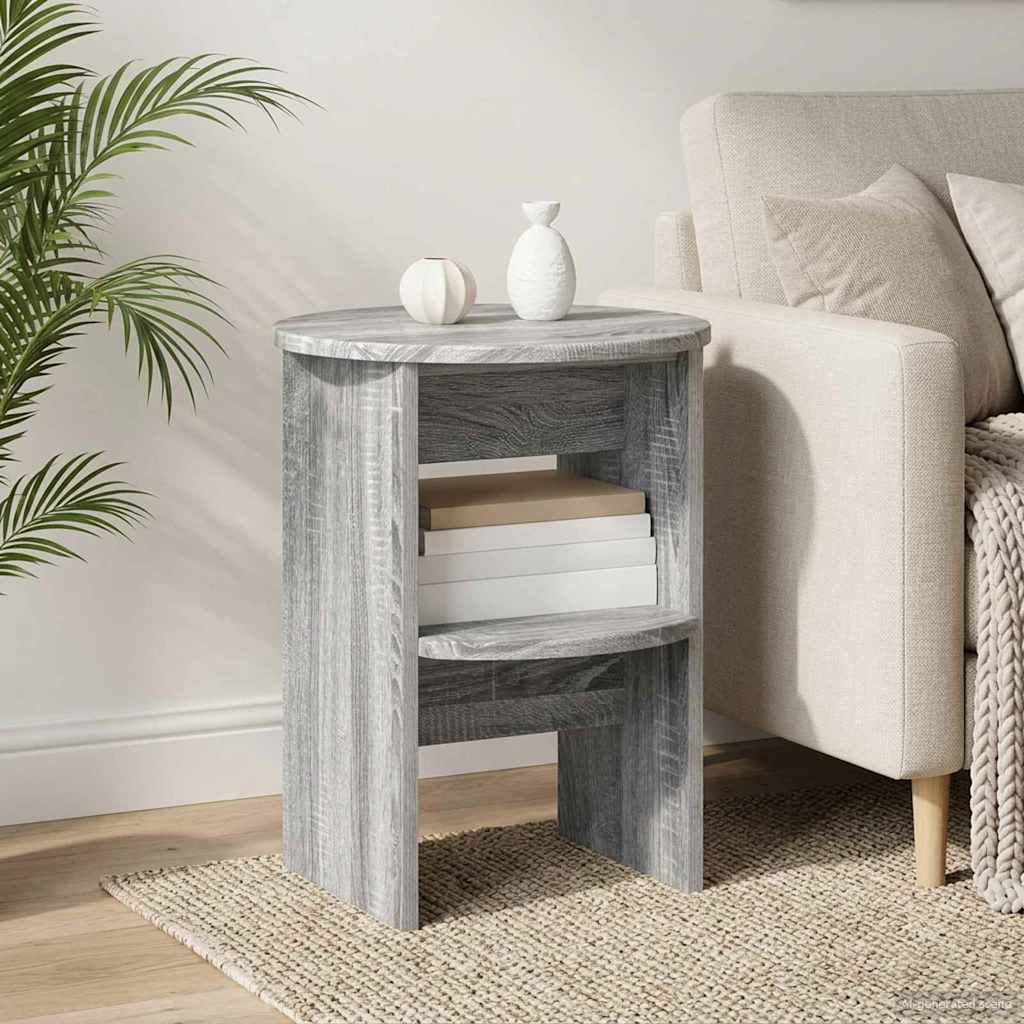 Seitenschrank 2 stk. Graues Sonoma Ø40 x 50 cm Holzwerkstoff