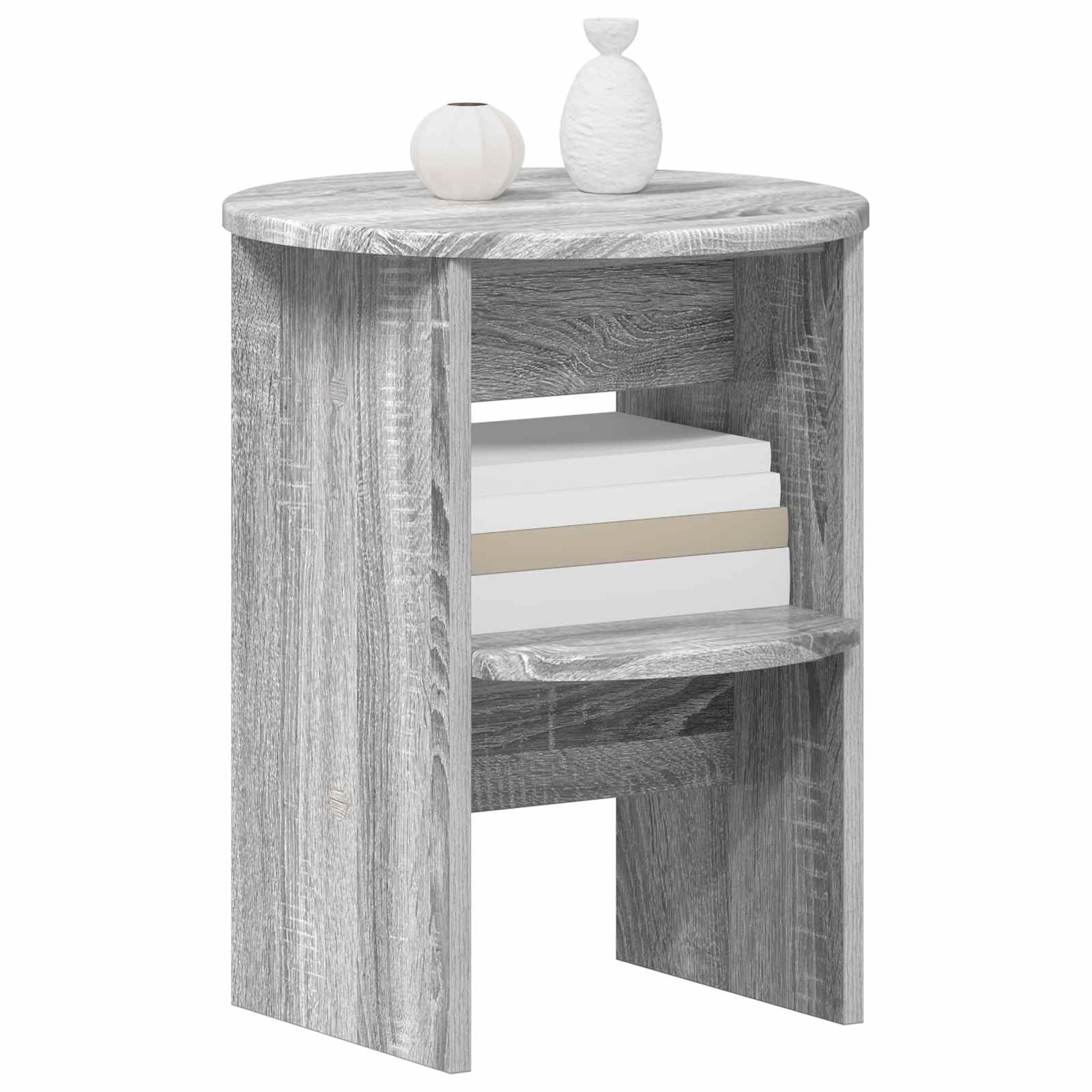 Seitenschrank 2 stk. Graues Sonoma Ø40 x 50 cm Holzwerkstoff