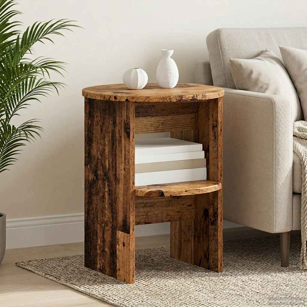 Seitenschrank 2 stk. Altholz Ø40 x 50 cm Holzwerkstoff