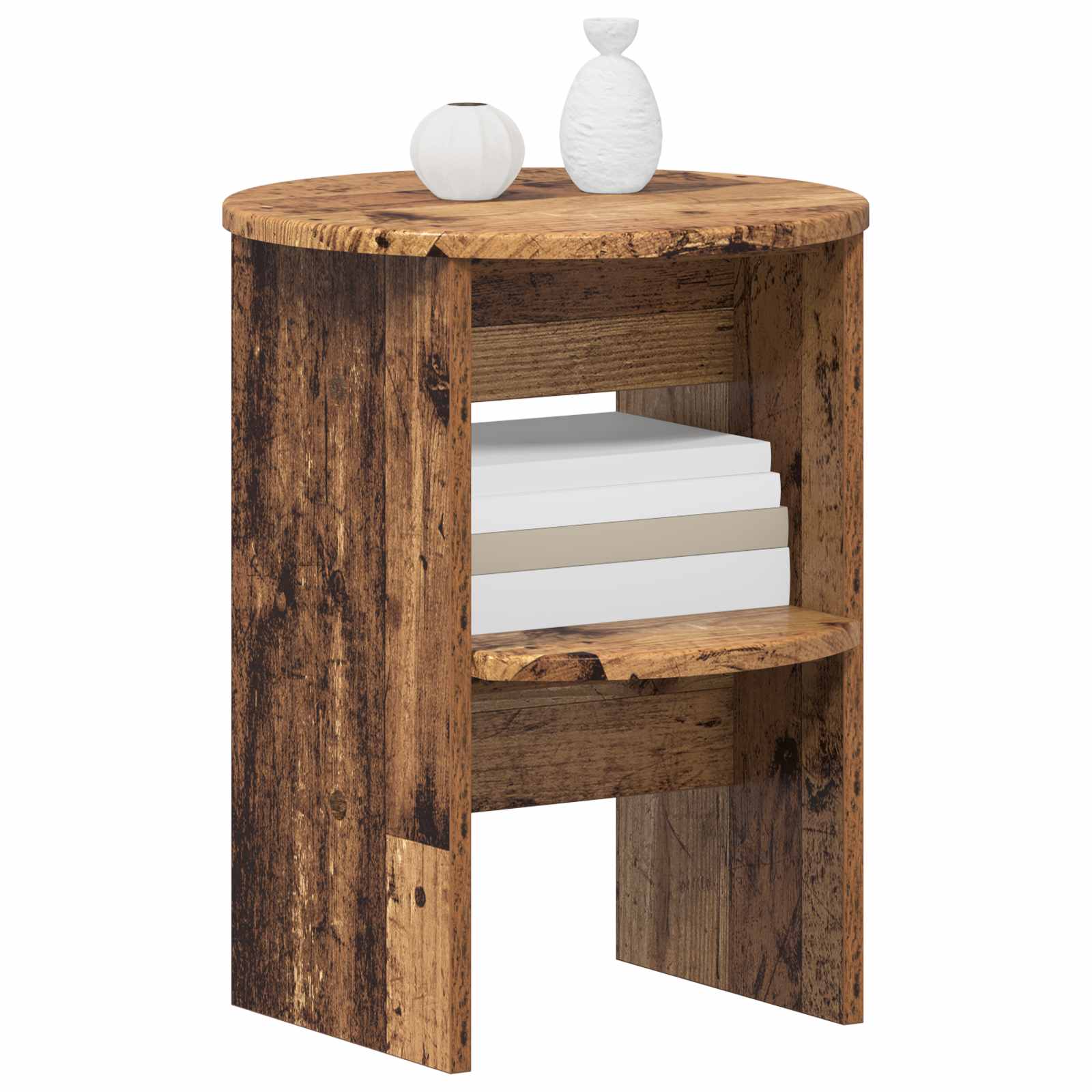 Seitenschrank 2 stk. Altholz Ø40 x 50 cm Holzwerkstoff