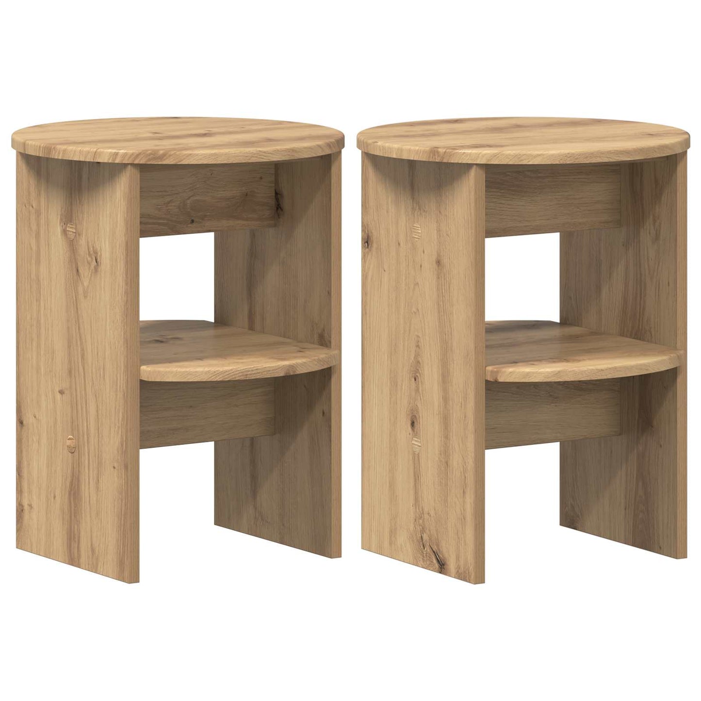 Seitenschrank 2 stk. Artisan-Eiche Ø40 x 50 cm Holzwerkstoff
