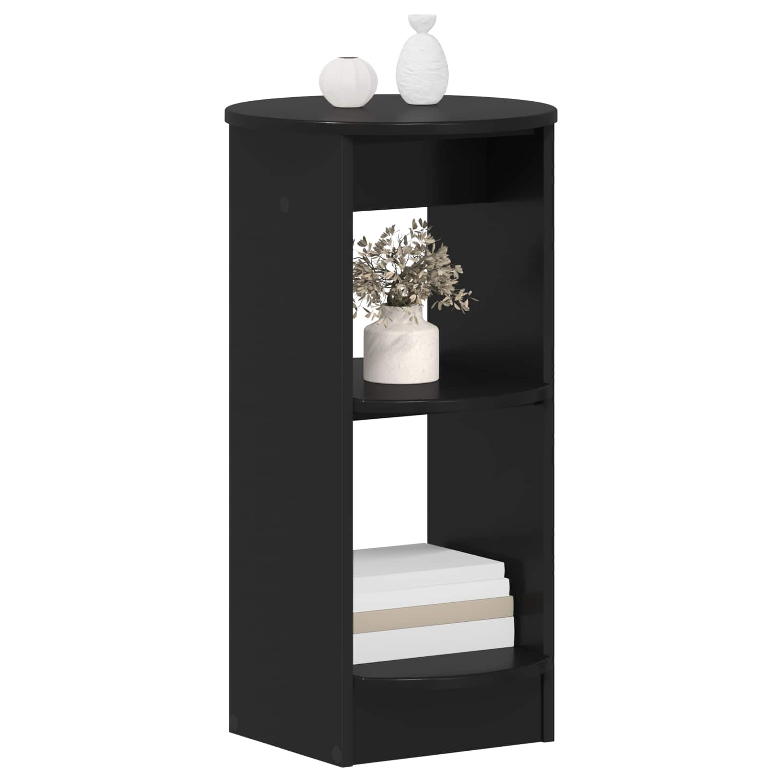 Seitenschrank Schwarz Holzwerkstoff