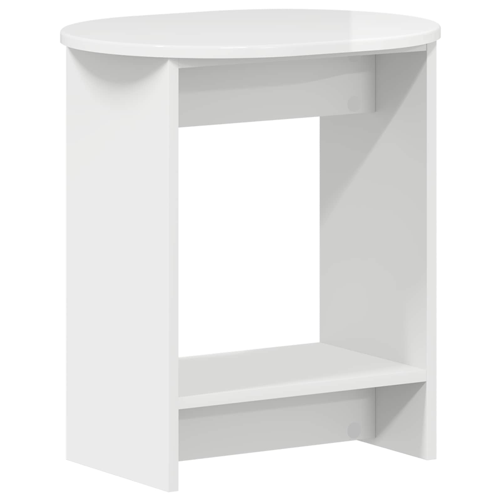 Beistelltisch Hochglanz Weiß 50 x 39,5 x 55 cm Holzwerkstoff