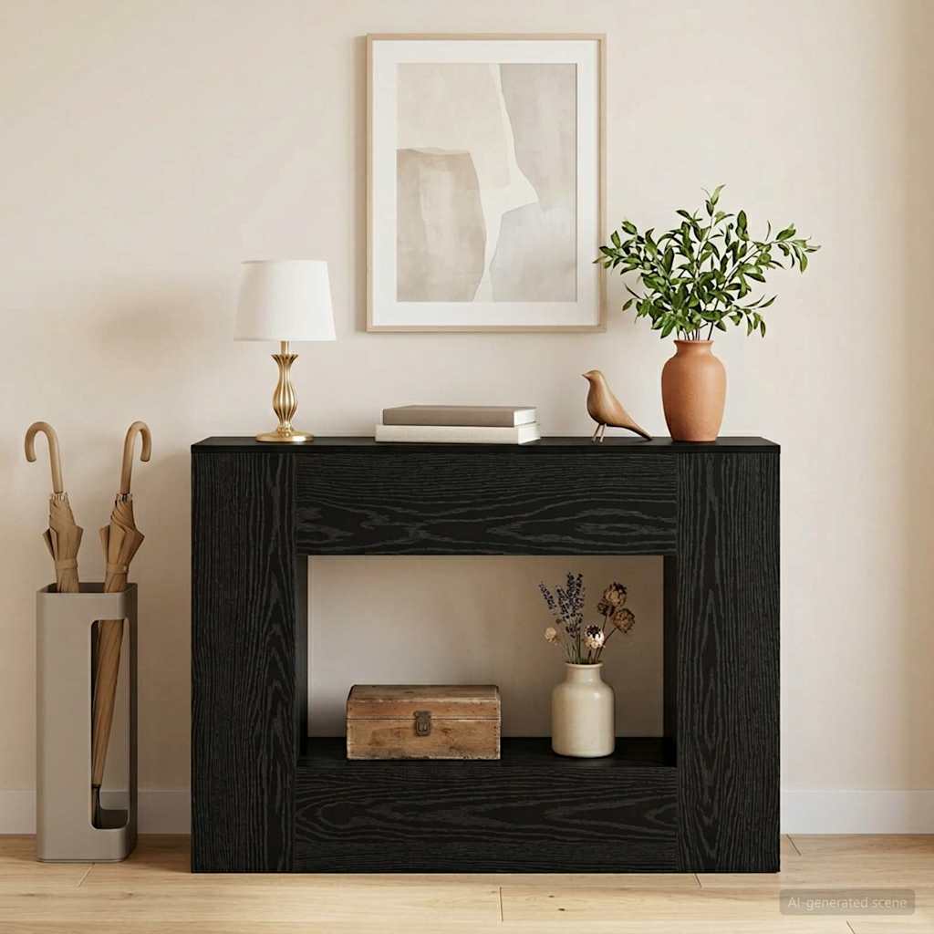Schwarz Eichen-Optik 101 x 29 x 74 cm