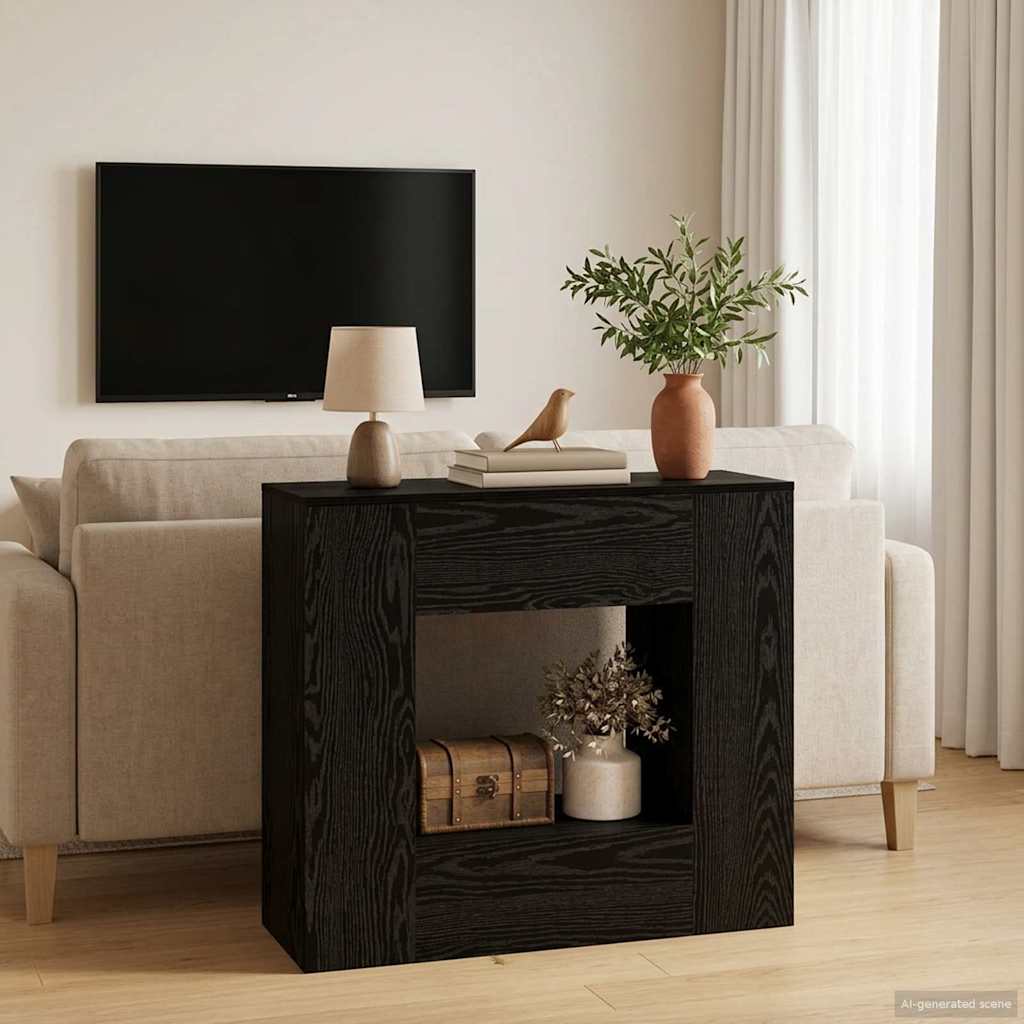 Schwarz Eichen-Optik 82 x 29 x 74 cm