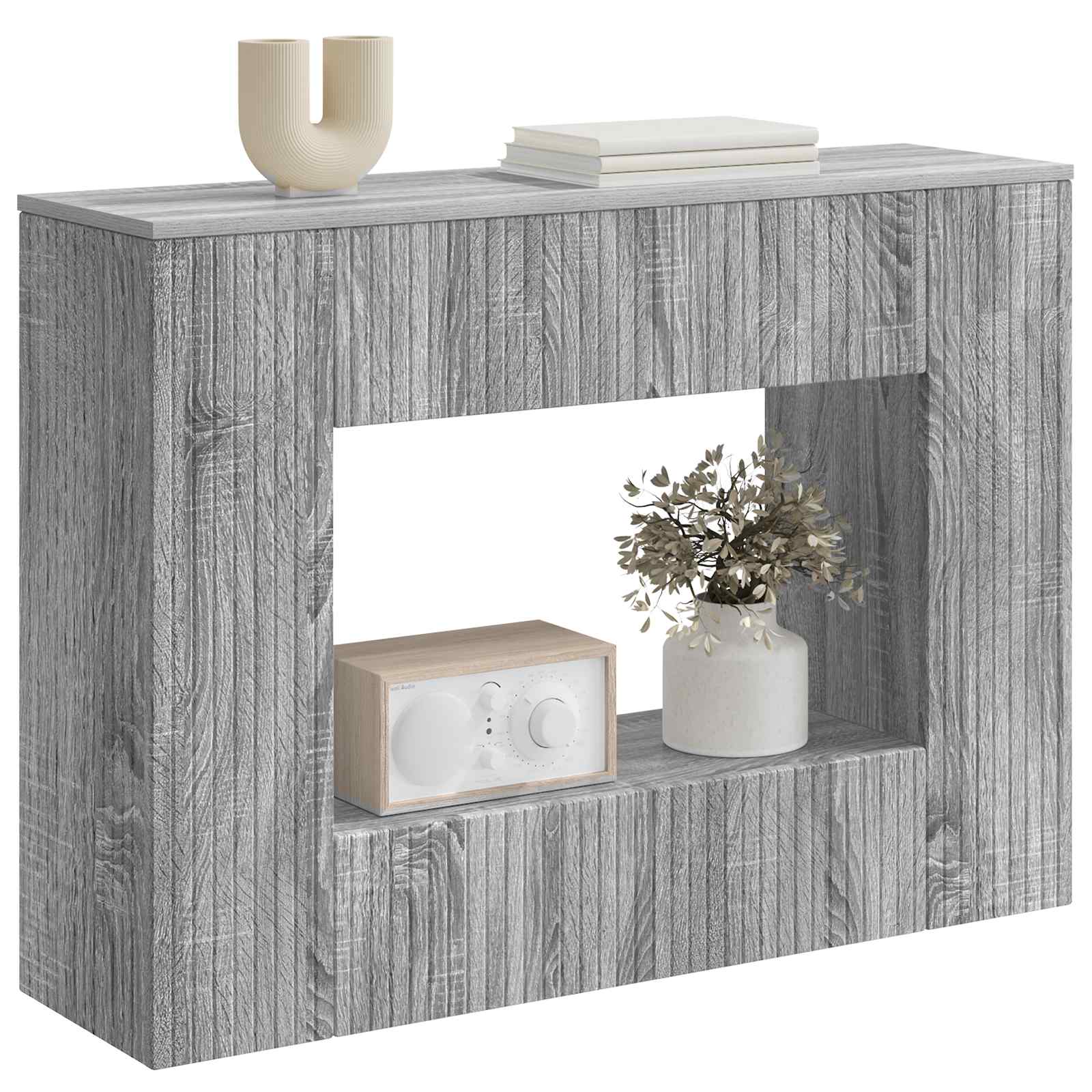 Konsolentisch Sonoma-Grau 101 x 29 x 74 cm Holzwerkstoff