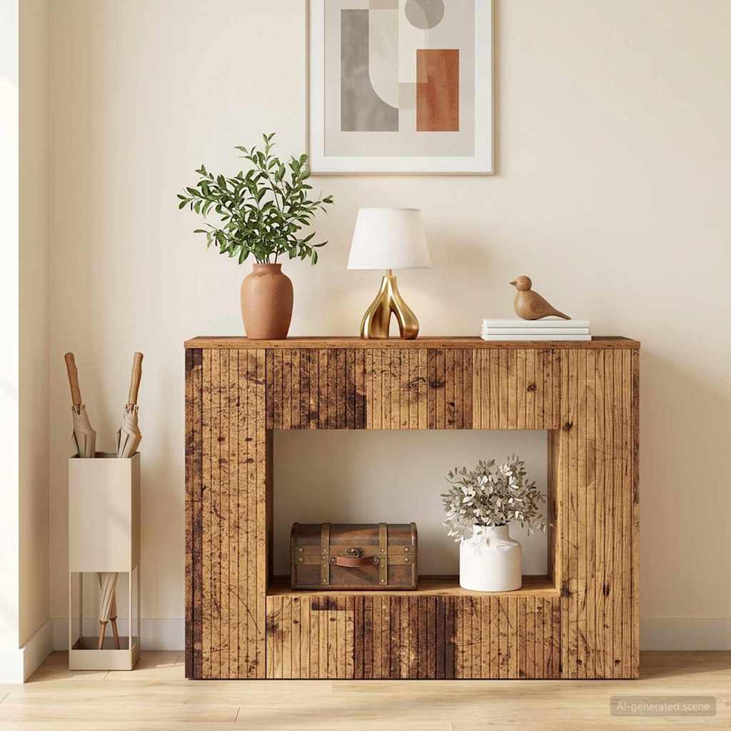 Konsolentisch Altholz 101 x 29 x 74 cm Holzwerkstoff