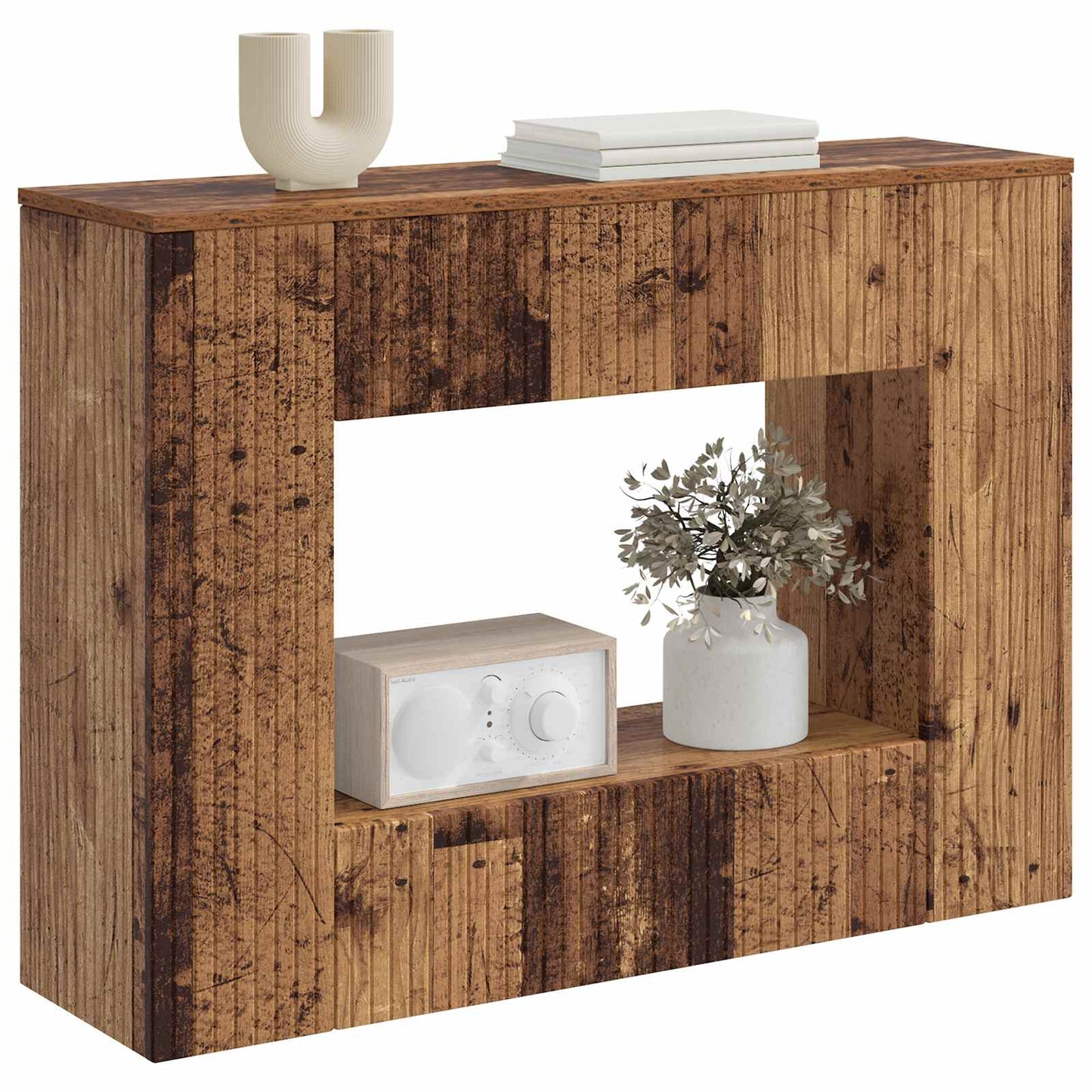 Konsolentisch Altholz 101 x 29 x 74 cm Holzwerkstoff