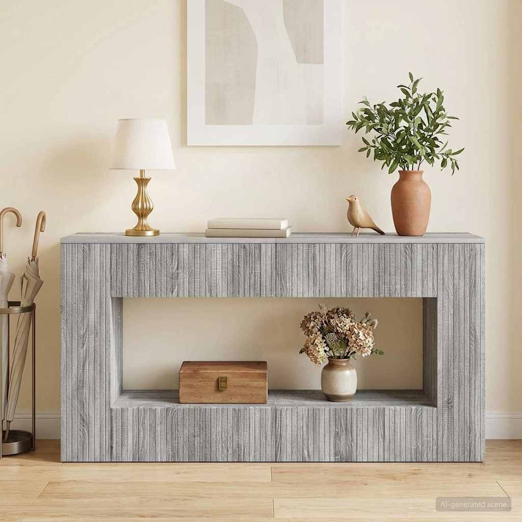 Konsolentisch Sonoma-Grau 155 x 29 x 74 cm Holzwerkstoff