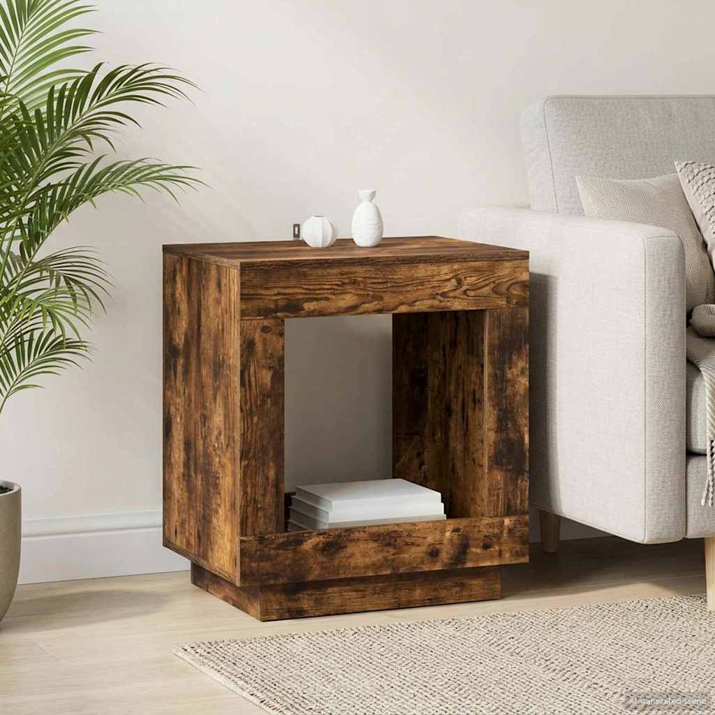 Beistelltisch Geräucherte Eiche 60 x 40 x 65 cm Holzwerkstoff