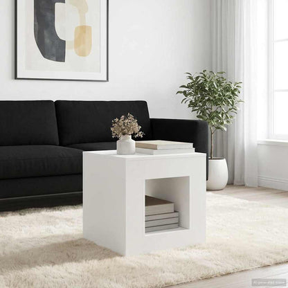 Couchtisch Weiß 51.5 x 50 x 50 cm Holzwerkstoff