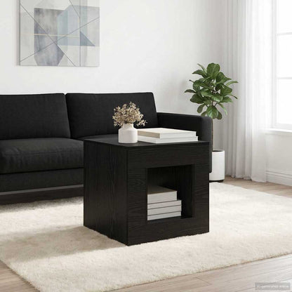 Couchtisch Schwarz Eichen-Optik 51.5 x 50 x 50 cm Holzwerkstoff