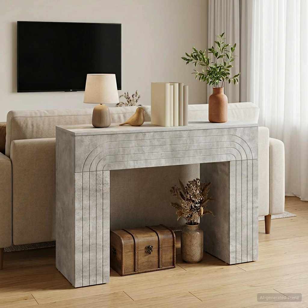 Couchtisch Betongrau 102 x 35 x 75 cm Holzwerkstoff