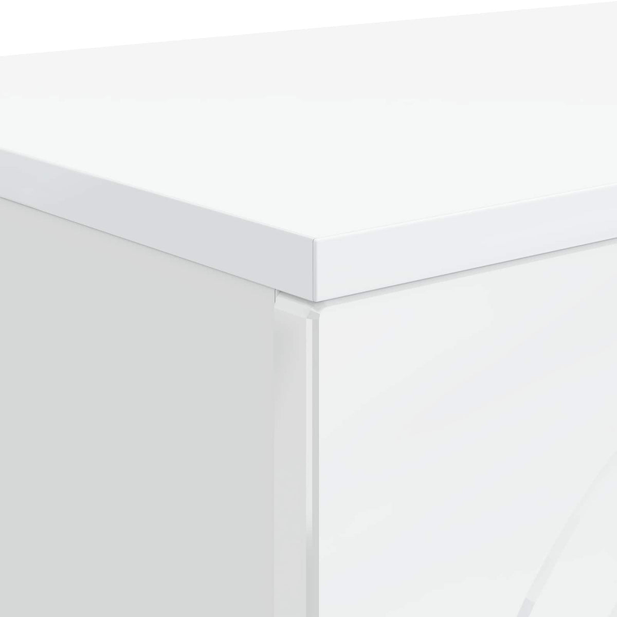 Couchtisch Hochglanz Weiß 102 x 35 x 75 cm Holzwerkstoff