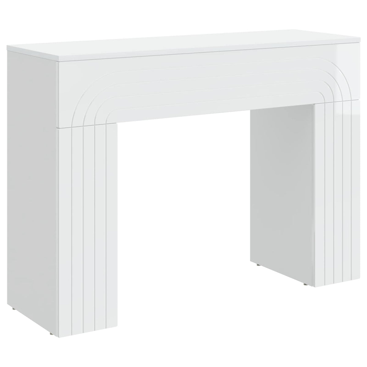 Couchtisch Hochglanz Weiß 102 x 35 x 75 cm Holzwerkstoff