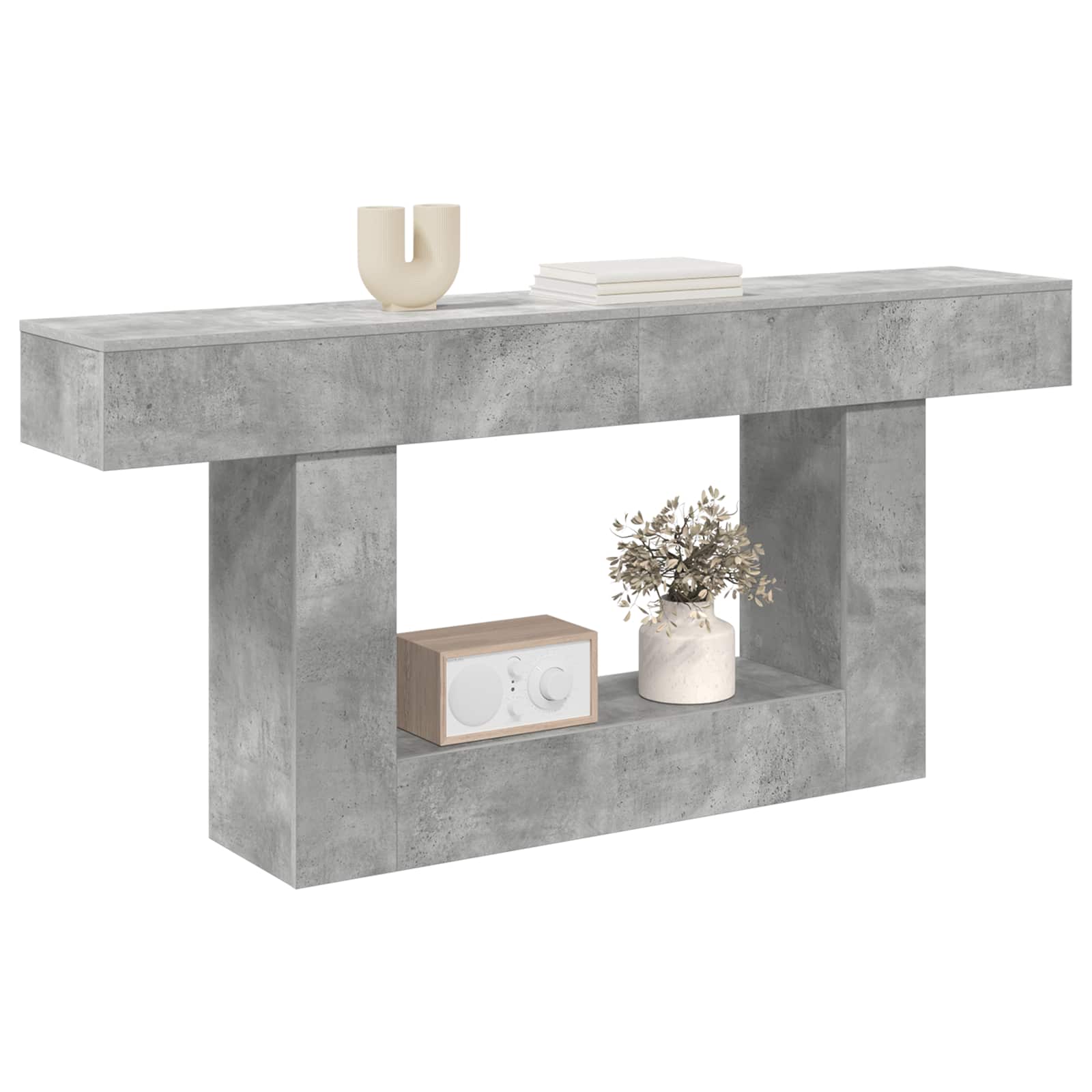 Betongrau 160 x 30 x 74 cm