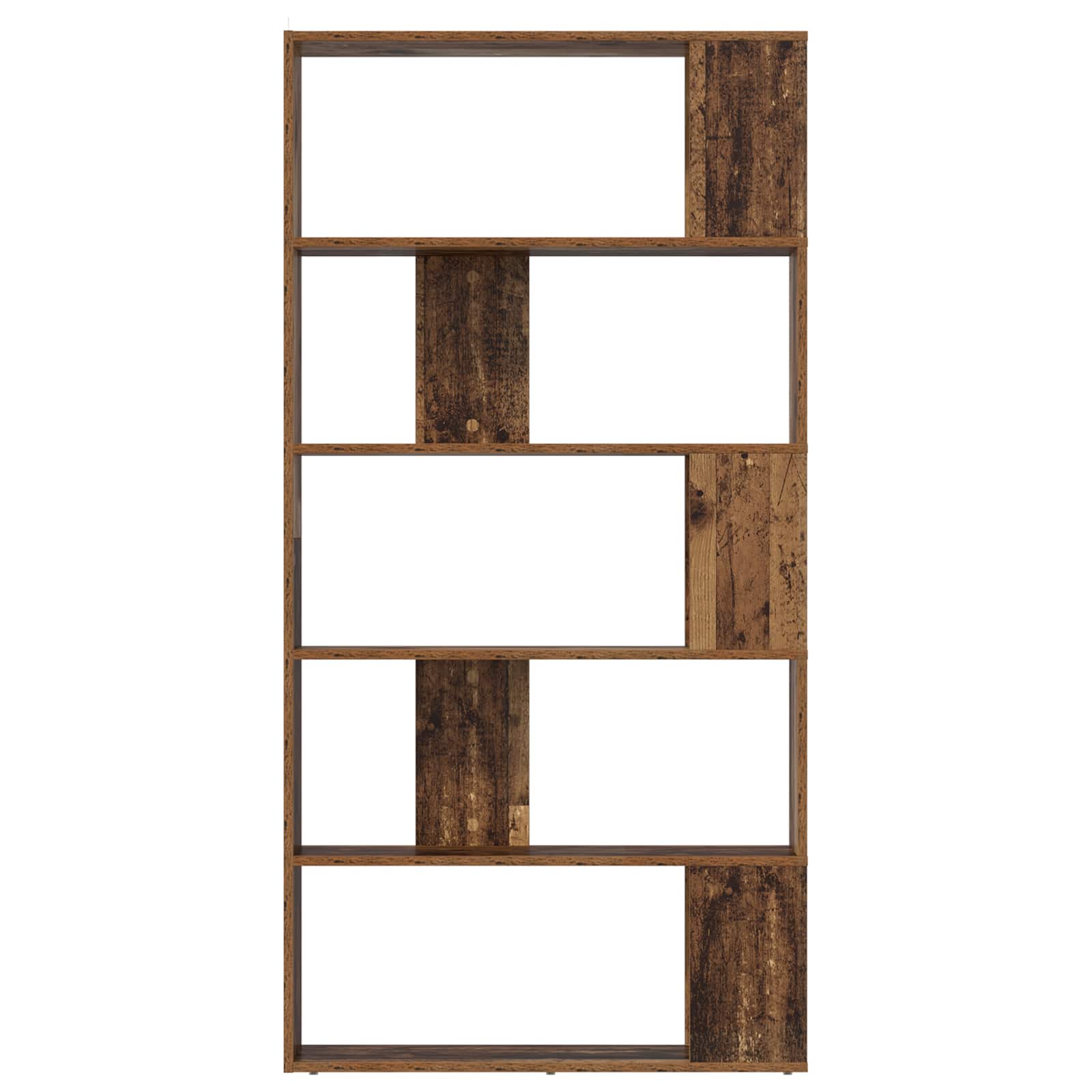 Bücherregal 80 x 24 x 159 cm Holzwerkstoff Altholz