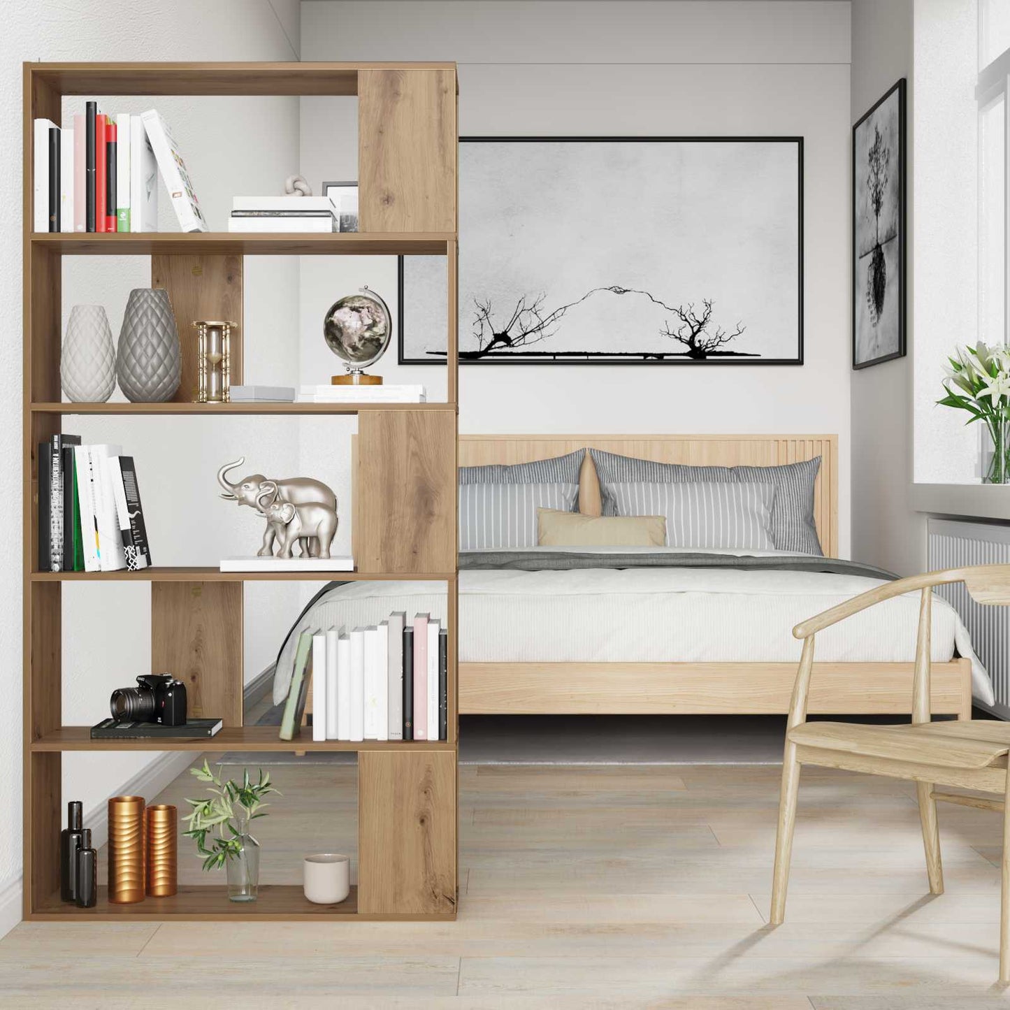 Bücherregal 80 x 24 x 159 cm Holzwerkstoff Artisan-Eiche