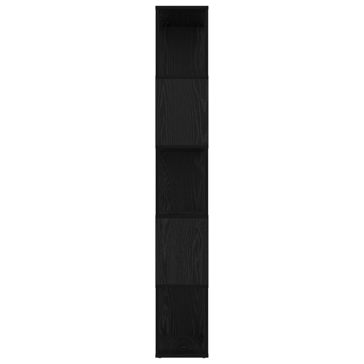 Bücherregal 80 x 24 x 159 cm Holzwerkstoff Schwarz Eichen-Optik