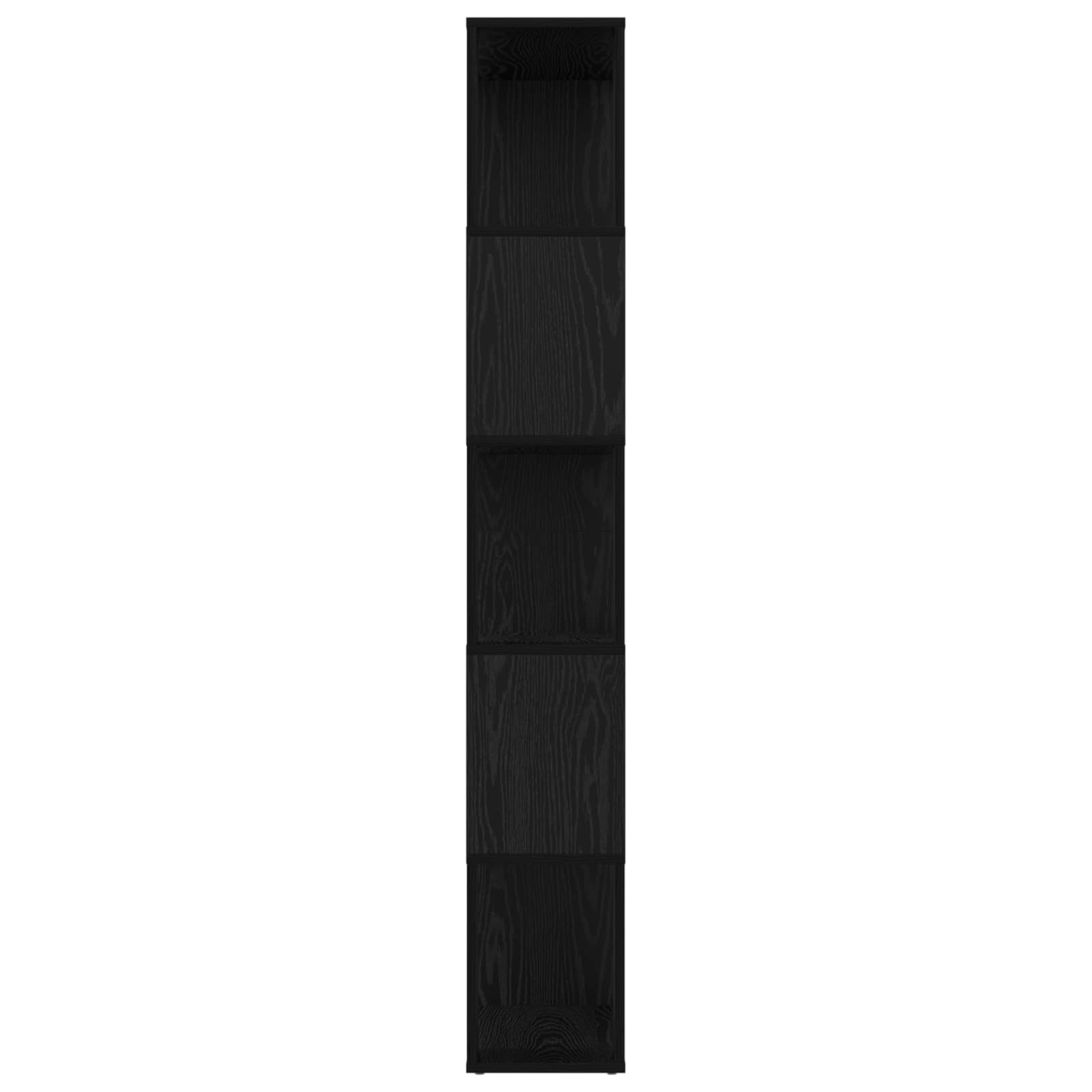 Bücherregal 80 x 24 x 159 cm Holzwerkstoff Schwarz Eichen-Optik