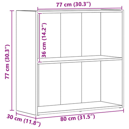 Bücherregal 80 x 30 x 76,5 cm Holzwerkstoff