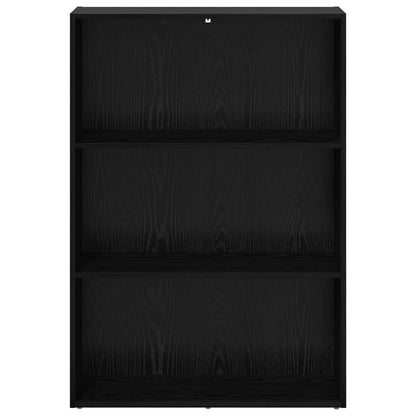 Bücherregal 80 x 30 x 114 cm Holzwerkstoff Schwarz Eichen-Optik