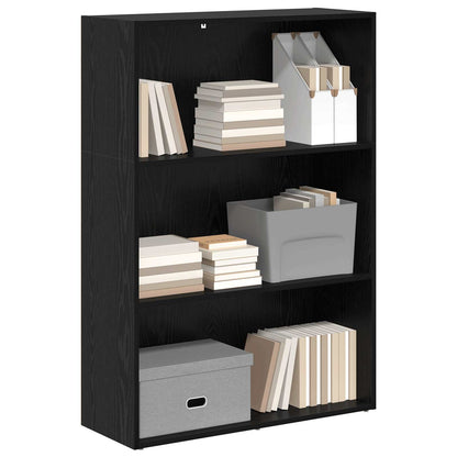 Bücherregal 80 x 30 x 114 cm Holzwerkstoff Schwarz Eichen-Optik