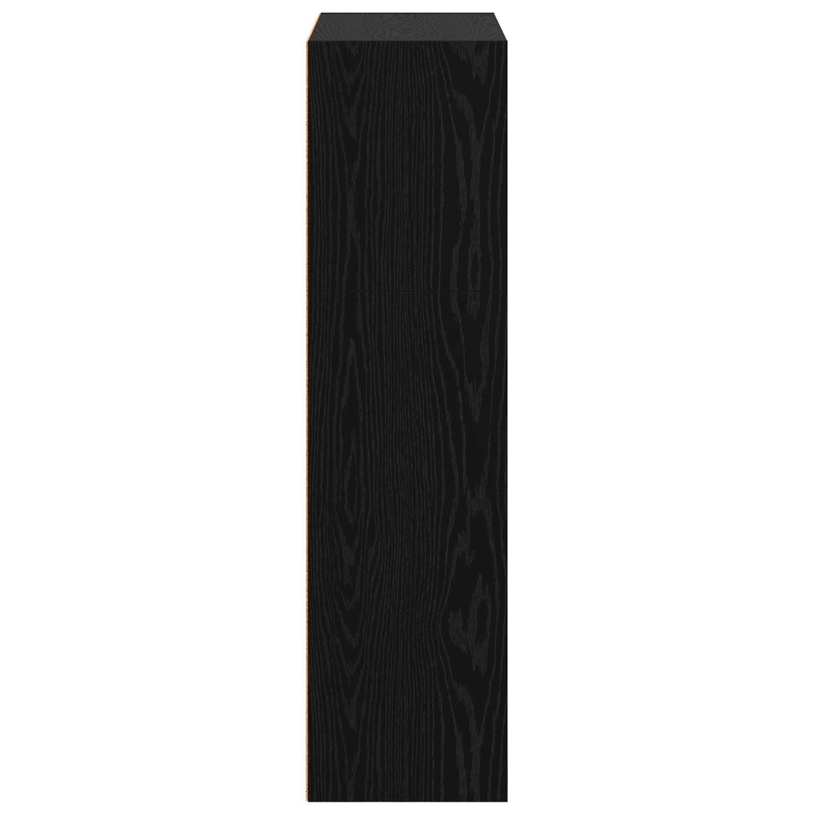 Bücherregal 80 x 30 x 114 cm Holzwerkstoff Schwarz Eichen-Optik