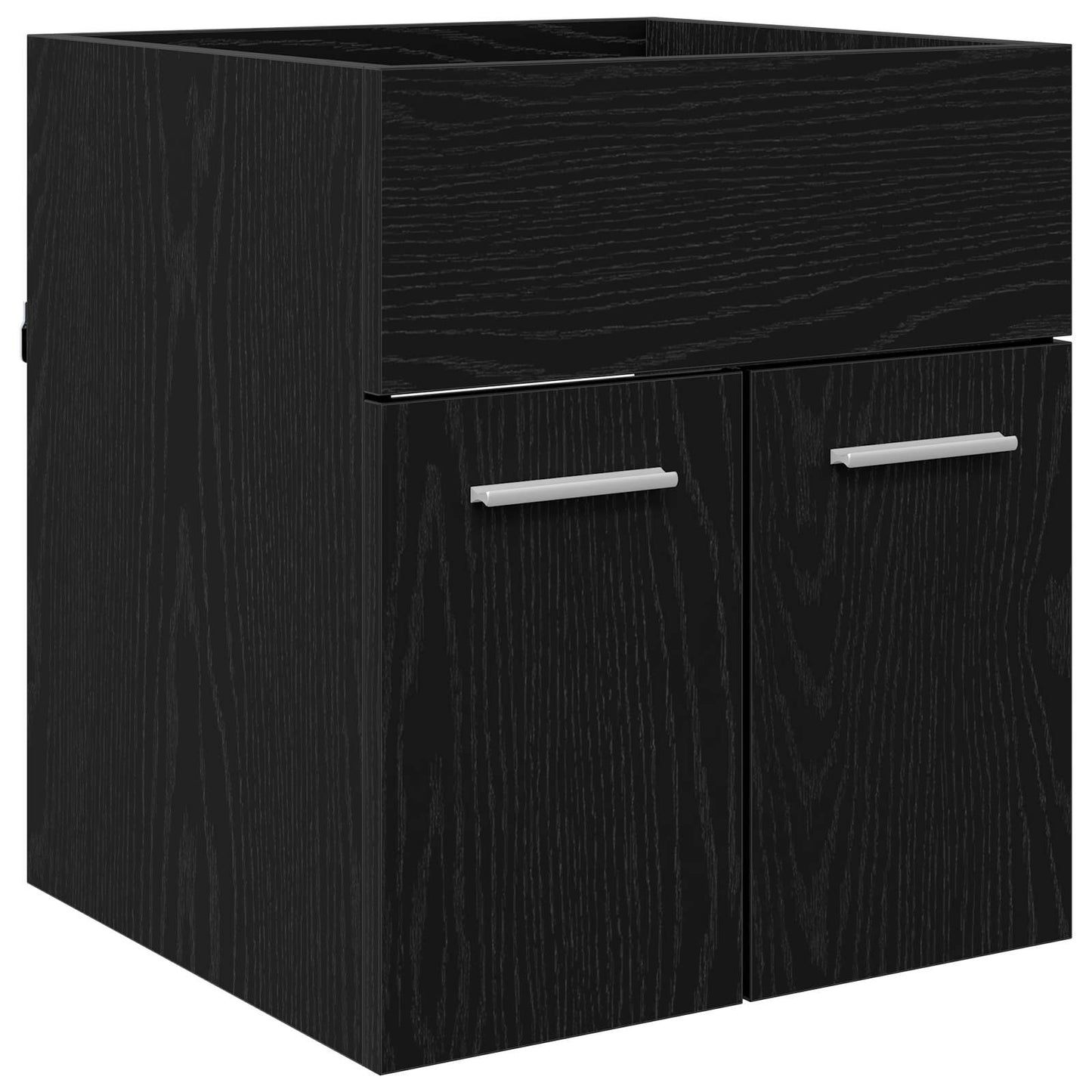 Waschbeckenunterschrank Schwarz Eichen-Optik 41 x 38,5 x 46 cm