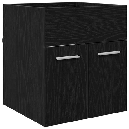 Waschbeckenunterschrank Schwarz Eichen-Optik 41 x 38,5 x 46 cm