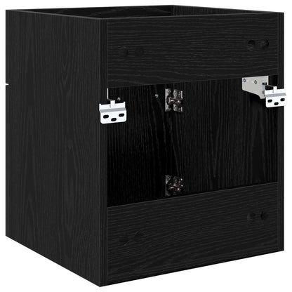 Waschbeckenunterschrank Schwarz Eichen-Optik 41 x 38,5 x 46 cm