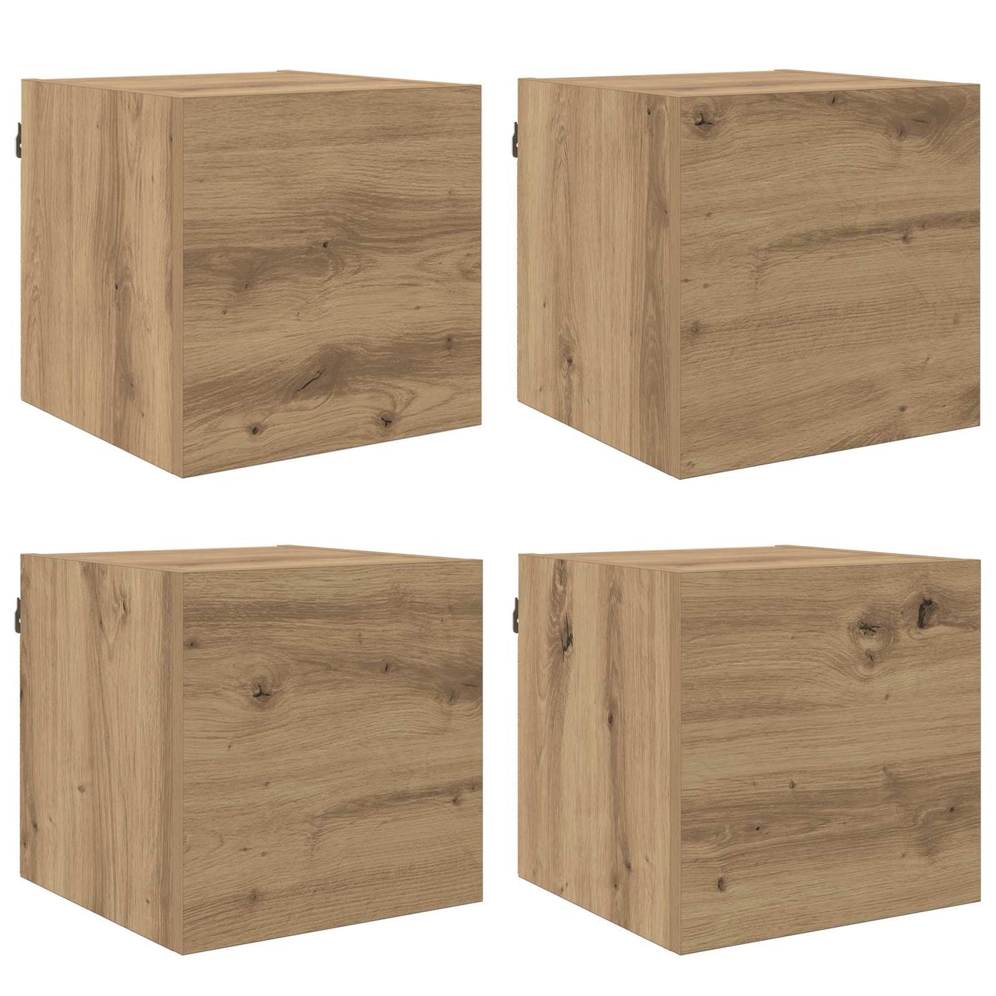 Wandmontiertes TV-Regal Artisan-Eiche Holzwerkstoff