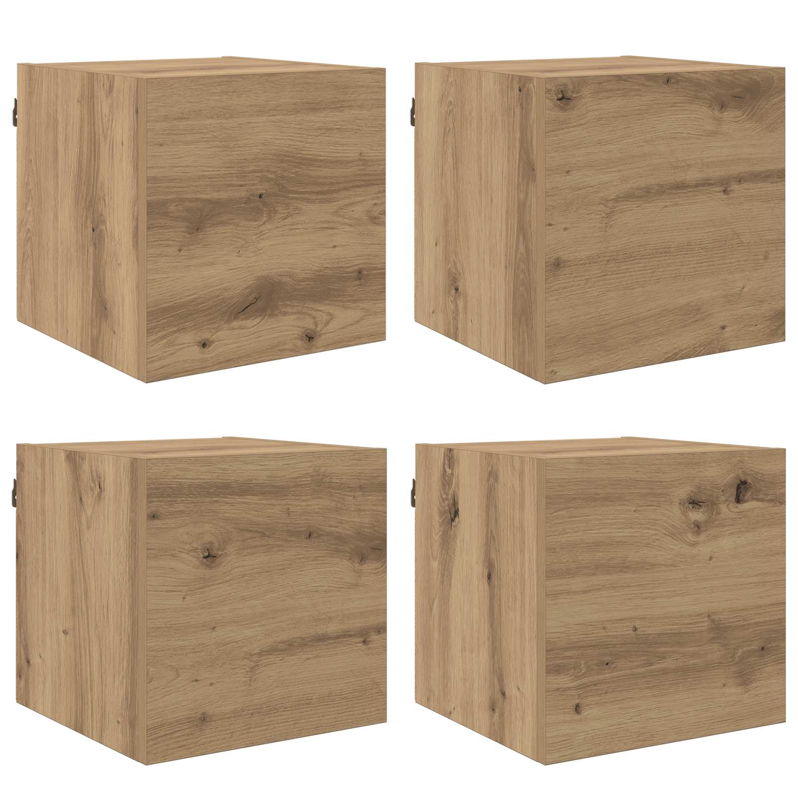 Wandmontiertes TV-Regal Artisan-Eiche Holzwerkstoff