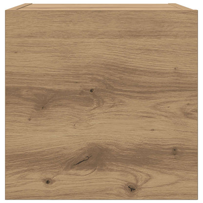 Wandmontiertes TV-Regal Artisan-Eiche Holzwerkstoff