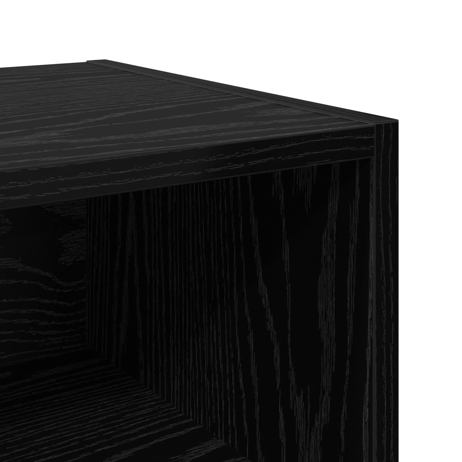 Bettschrank Schwarz Eichen-Optik 40 x 30 x 50 cm Holzwerkstoff