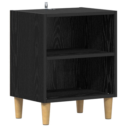 Bettschrank Schwarz Eichen-Optik 40 x 30 x 50 cm Holzwerkstoff
