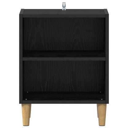 Bettschrank Schwarz Eichen-Optik 40 x 30 x 50 cm Holzwerkstoff
