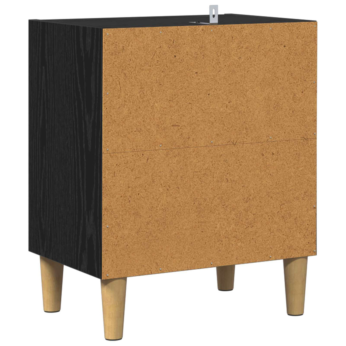 Bettschrank 2 Stk. Schwarz Eichen-Optik 40 x 30 x 50 cm