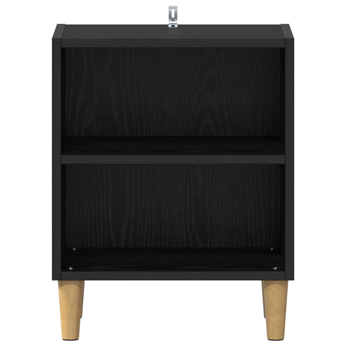 Bettschrank 2 Stk. Schwarz Eichen-Optik 40 x 30 x 50 cm