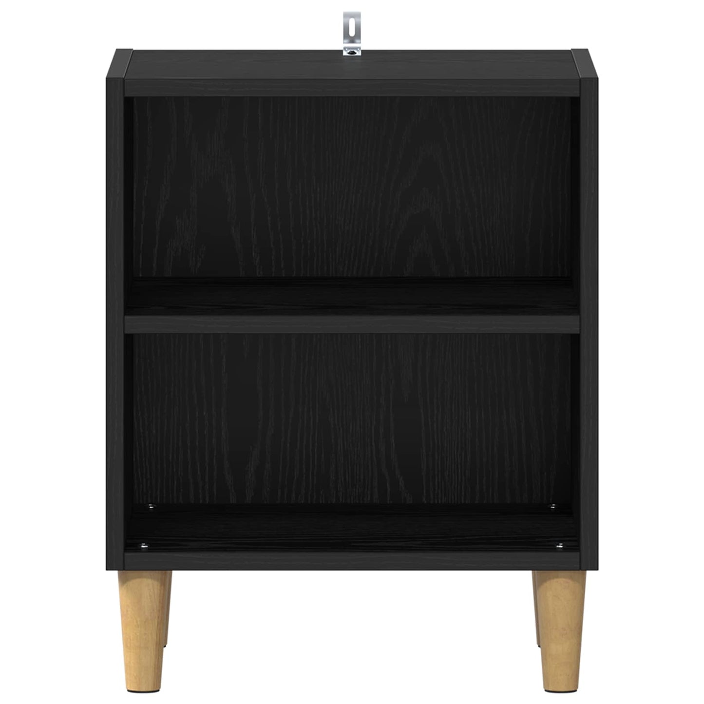 Bettschrank 2 Stk. Schwarz Eichen-Optik 40 x 30 x 50 cm