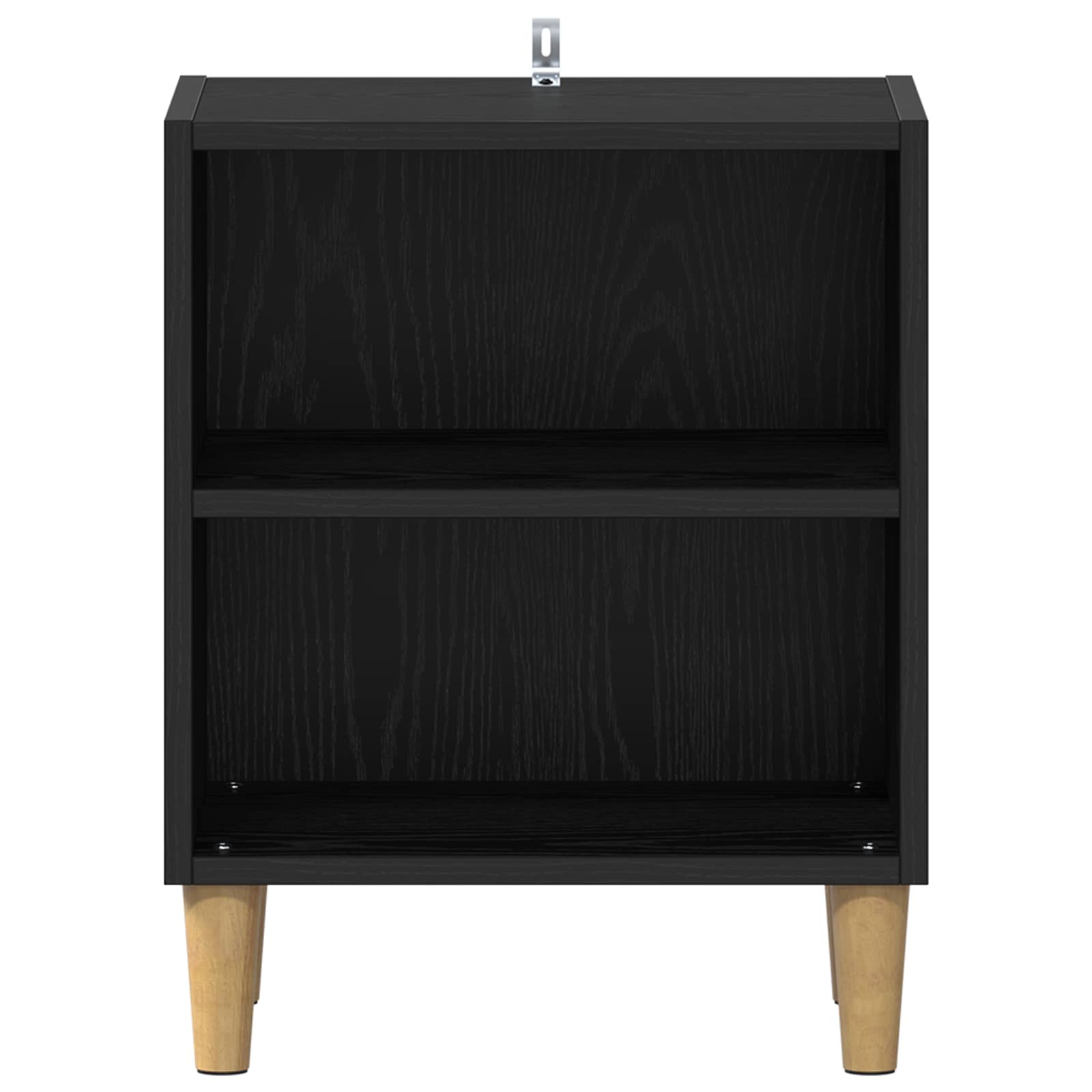 Bettschrank 2 Stk. Schwarz Eichen-Optik 40 x 30 x 50 cm
