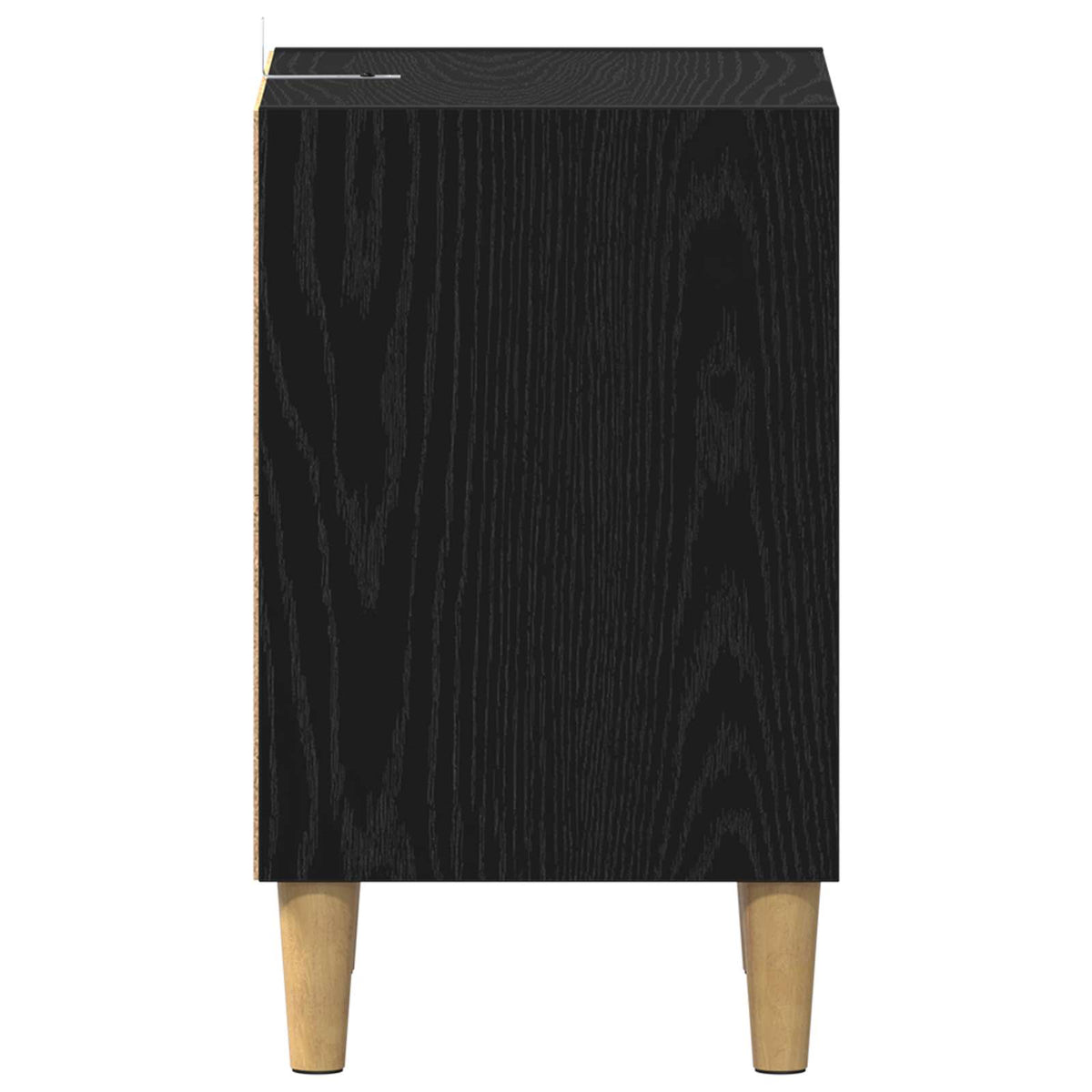 Bettschrank 2 Stk. Schwarz Eichen-Optik 40 x 30 x 50 cm