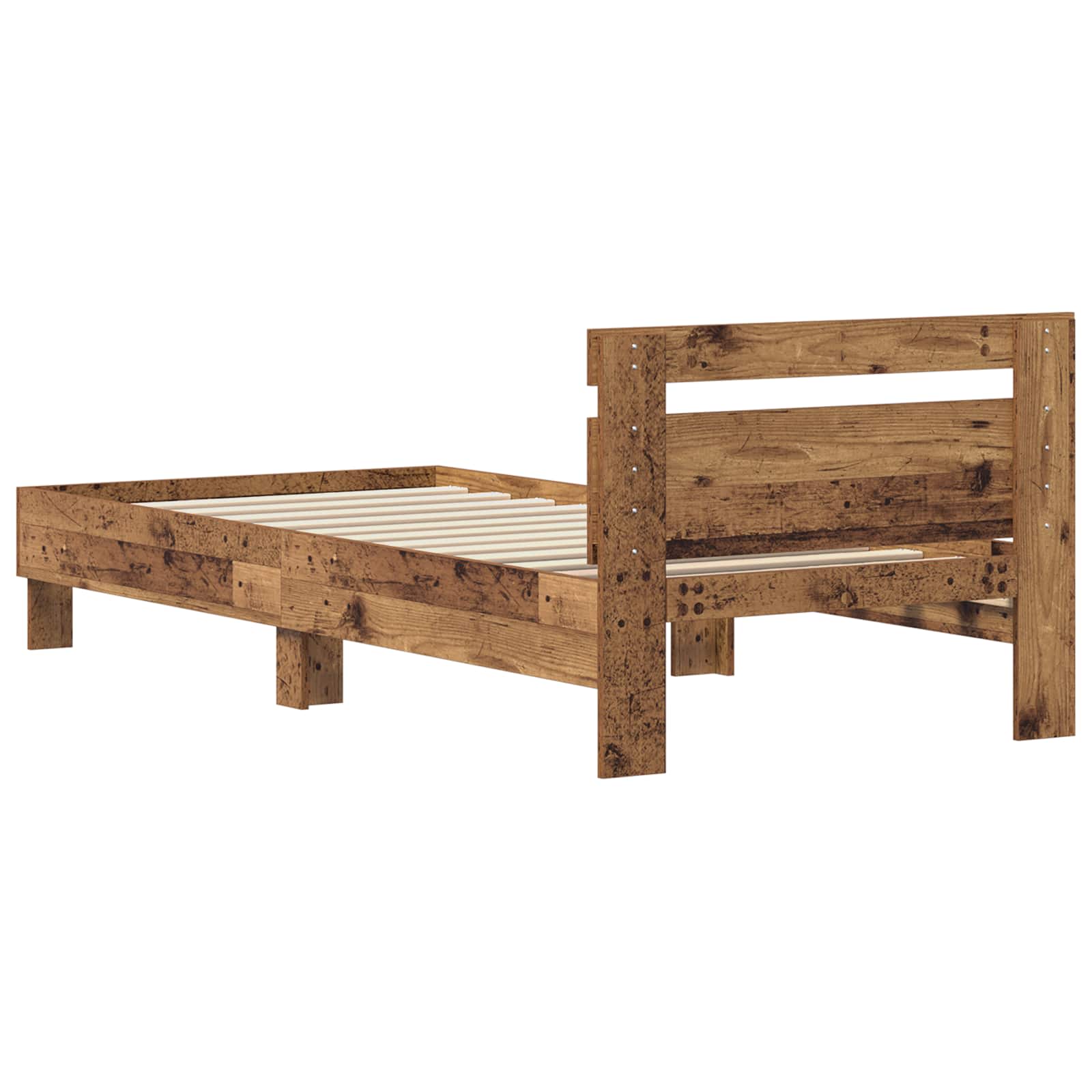 Bettrahmen Altholz 75 x 190 cm Holzwerkstoff