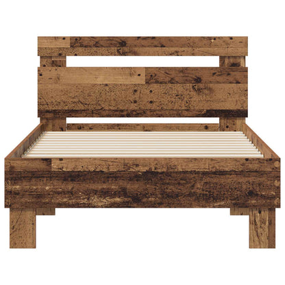 Bettrahmen Altholz 75 x 190 cm Holzwerkstoff