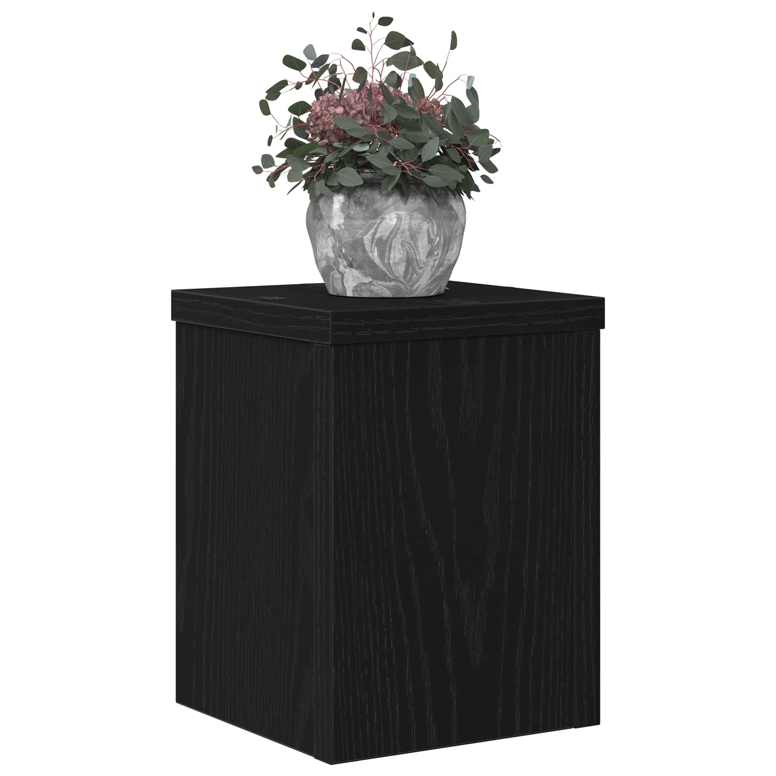 Pflanzenständer 2 Stk. Schwarz Eichen-Optik 15 x 15 x 20 cm