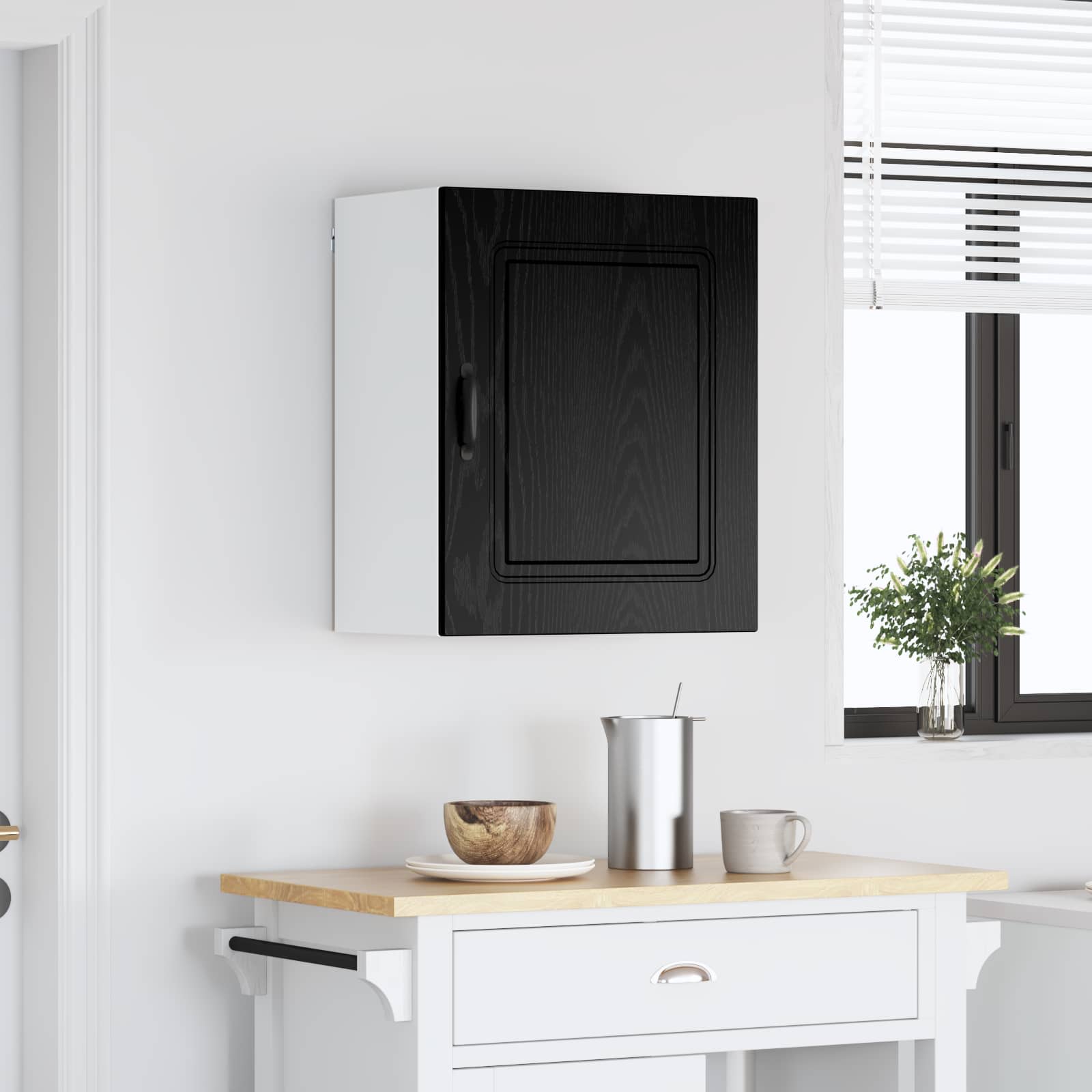 Geschirrspülerfront Kalmar Schwarz Eichen-Optik 50 x 31 x 60 cm