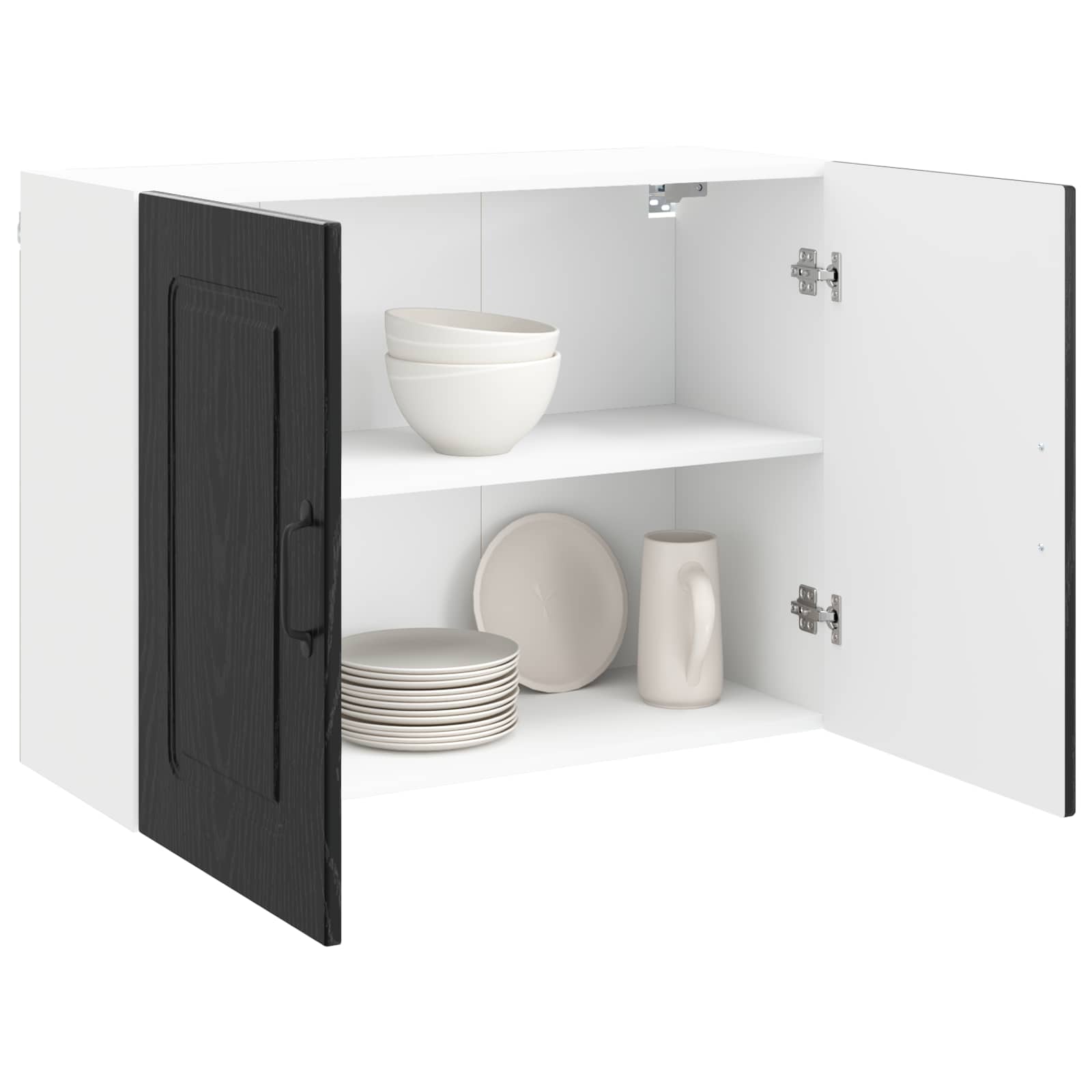 Geschirrspülerfront Kalmar Schwarz Eichen-Optik 80 x 31 x 60 cm